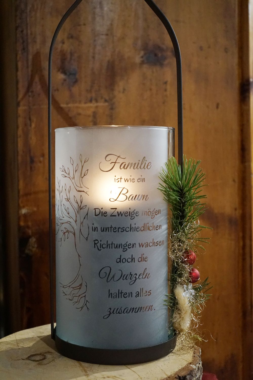 Windlicht ,,Familie Lebensbaum,,