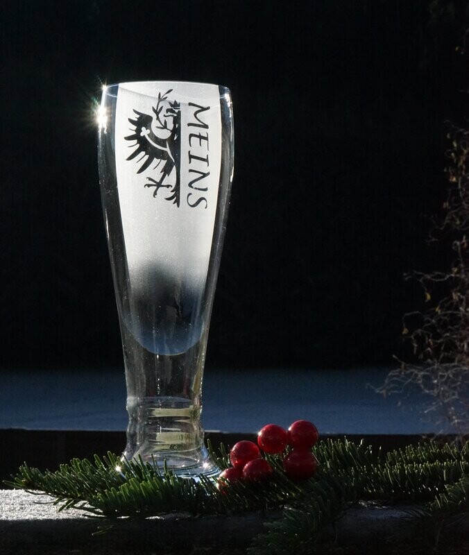Weizenbierglas ,,Meins,,