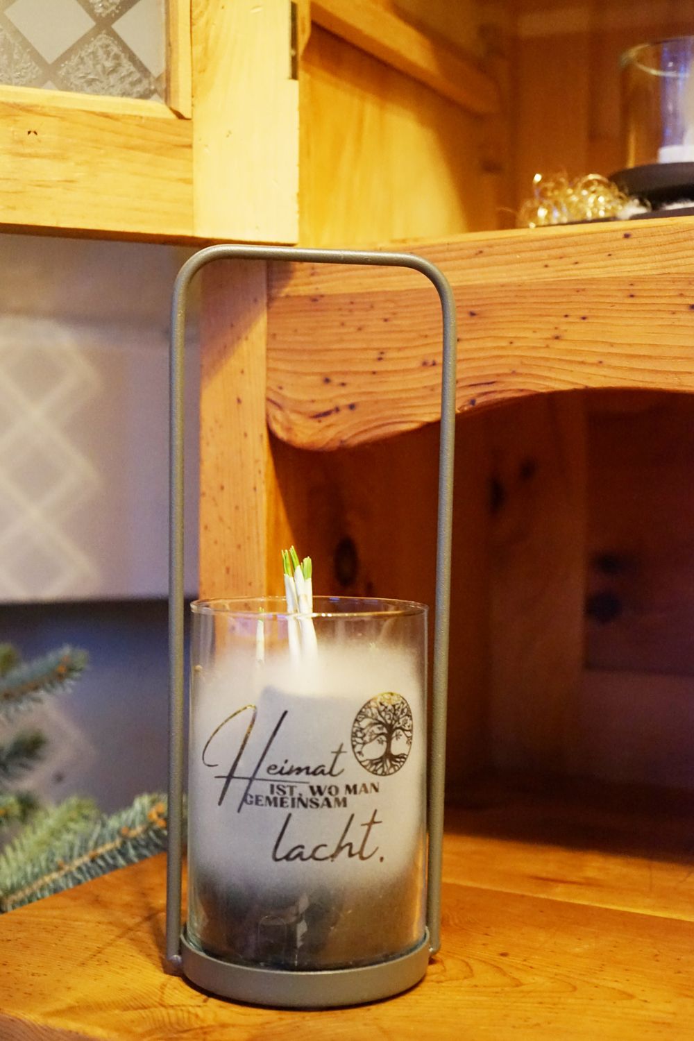 frühlingshaftes Windlicht ,,Heimat,,
