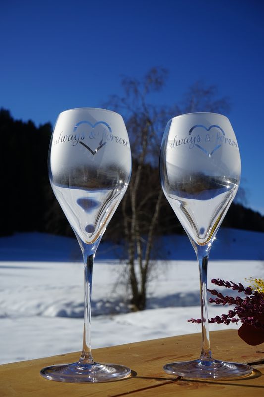 Sektglas-Set ,,always and forever,,
