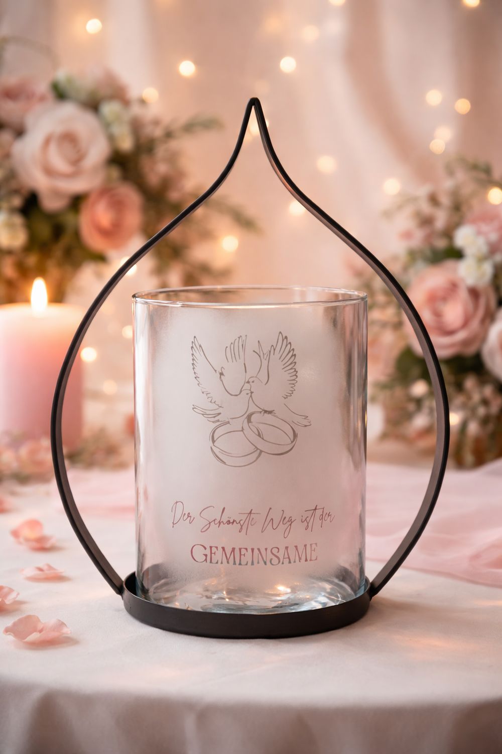 Windlicht ,,der schönste Weg,,