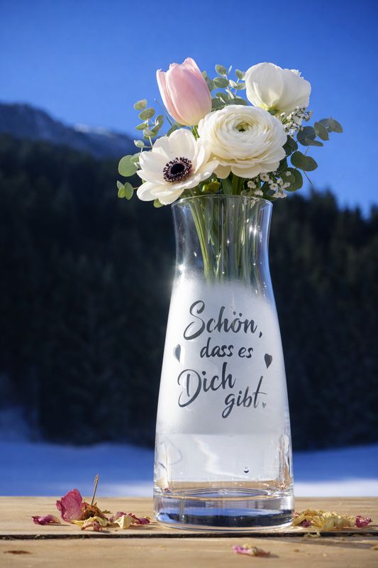 Vase ,,schön dass es Dich gibt,,