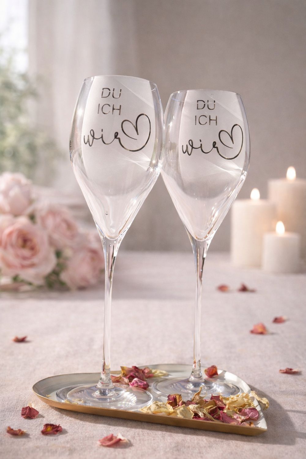 Sektglas-Set ,,DU.Ich,Wir