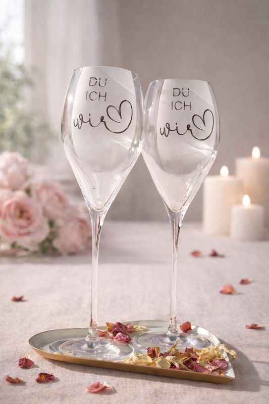Sektglas-Set ,,DU.Ich,Wir