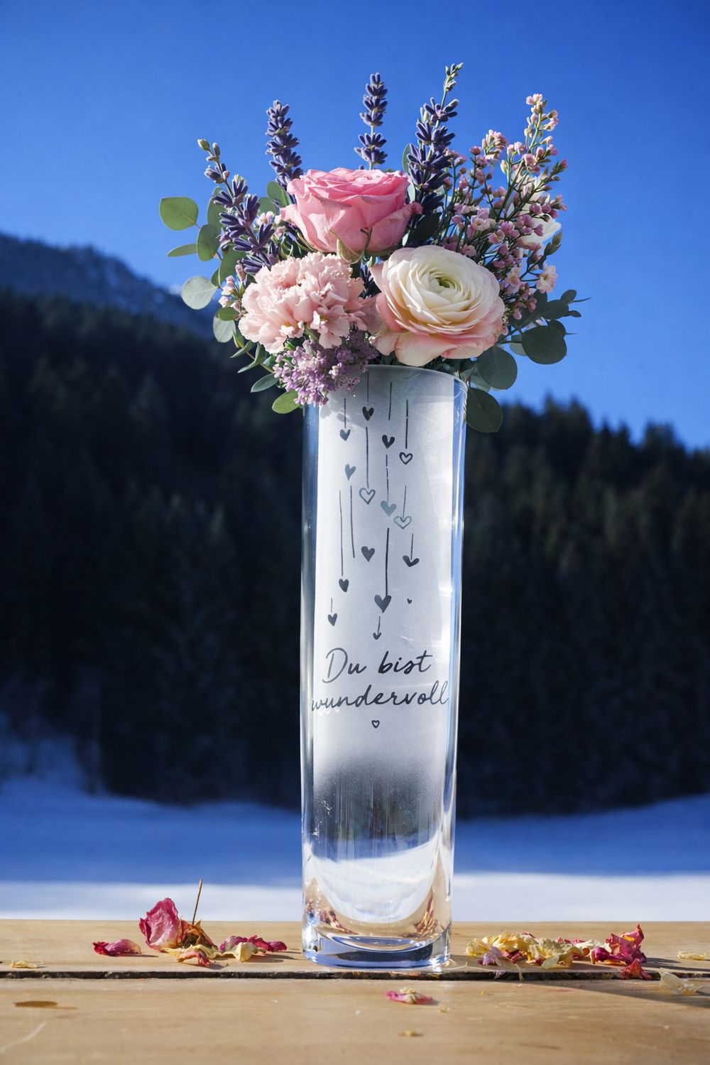 Vase ,,du bist wundervoll,,