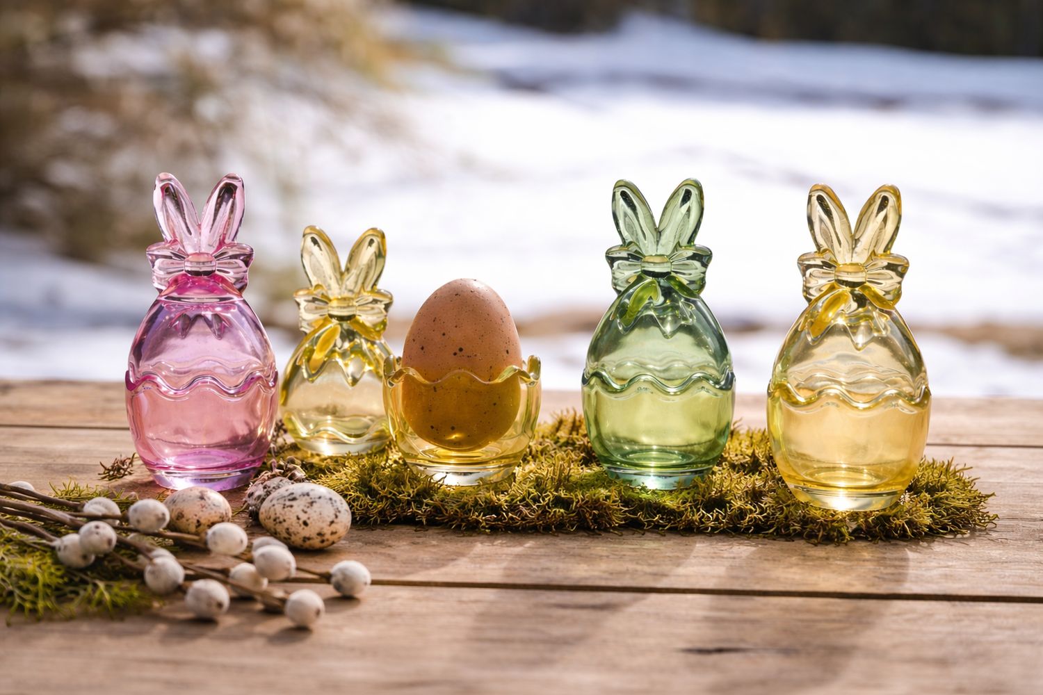 Glaseierbecher mit Deckel