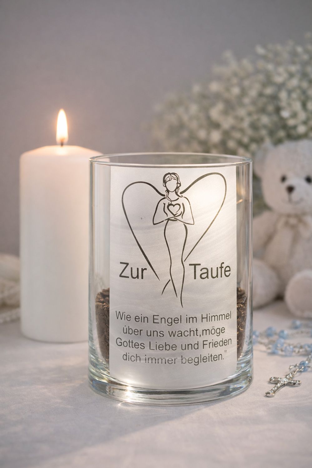 Windlicht ,,zur Taufe,,