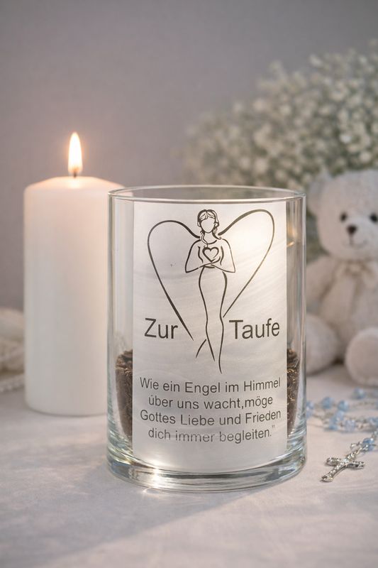 Windlicht ,,zur Taufe,,