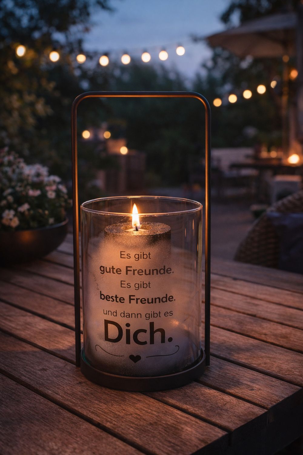 Windlicht ,,Freunde,,