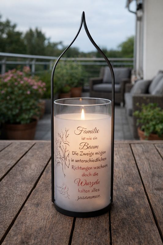 Windlicht ,,Familie,,