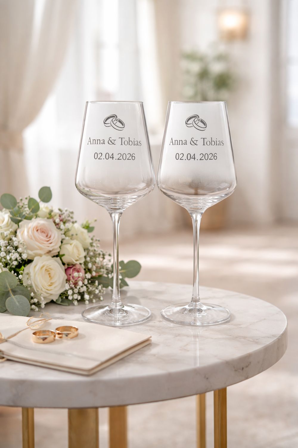 Weingläser-Set Hochzeit