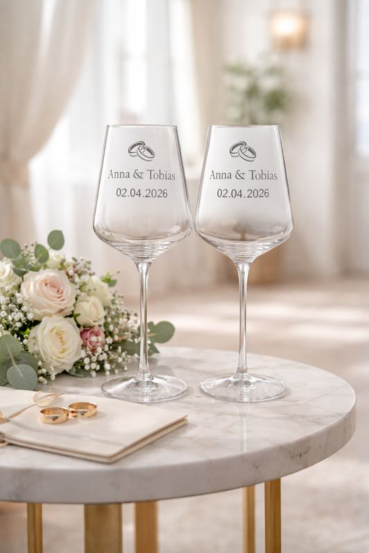 Weingläser-Set Hochzeit
