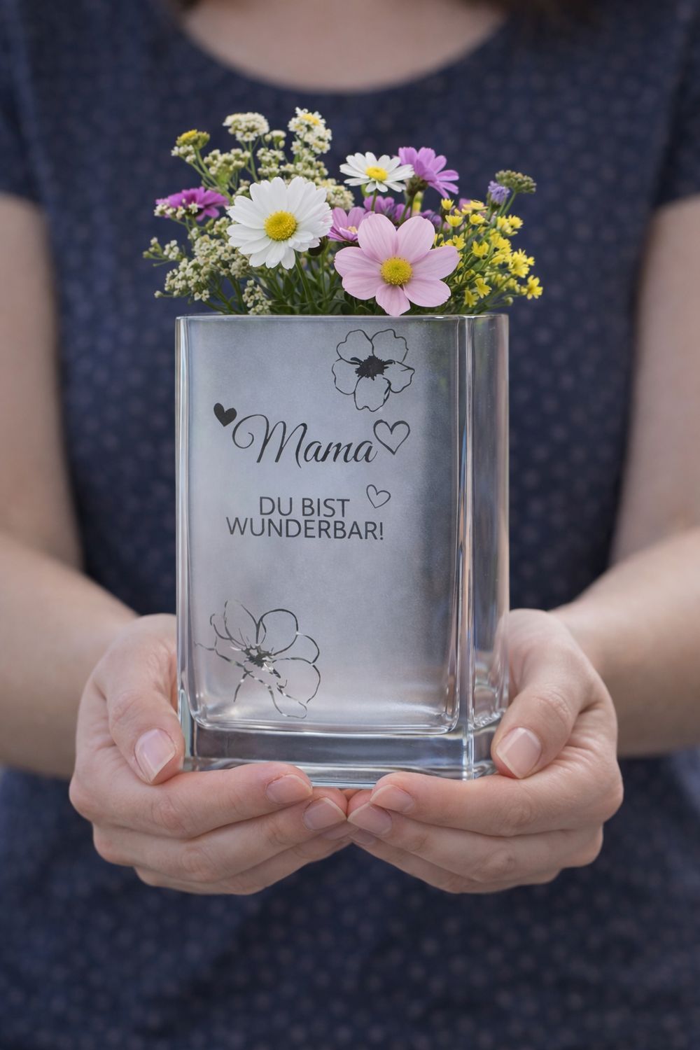 Vase klein ,,Mama- Du bist wunderbar,,