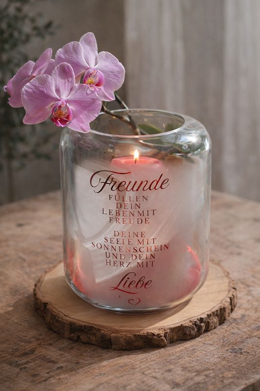 Windlicht ,,Freunde,,