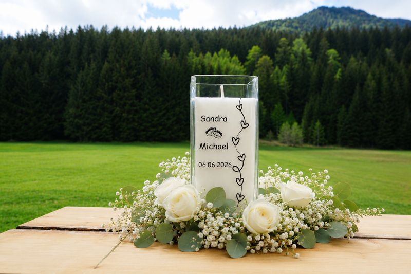 Hochzeitskerze mit Namen