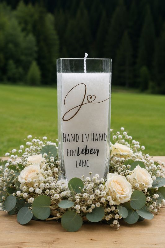 Hochzeitskerze klein ,,Ja,,