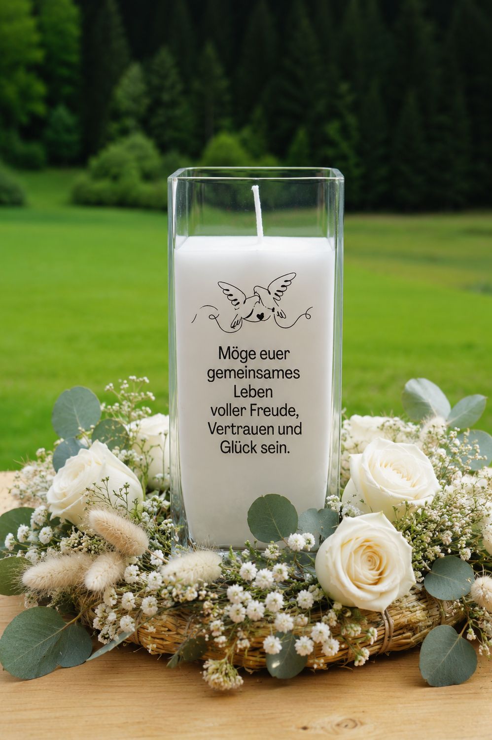 Hochzeitskerze klein ,,gemeinsames Leben,,