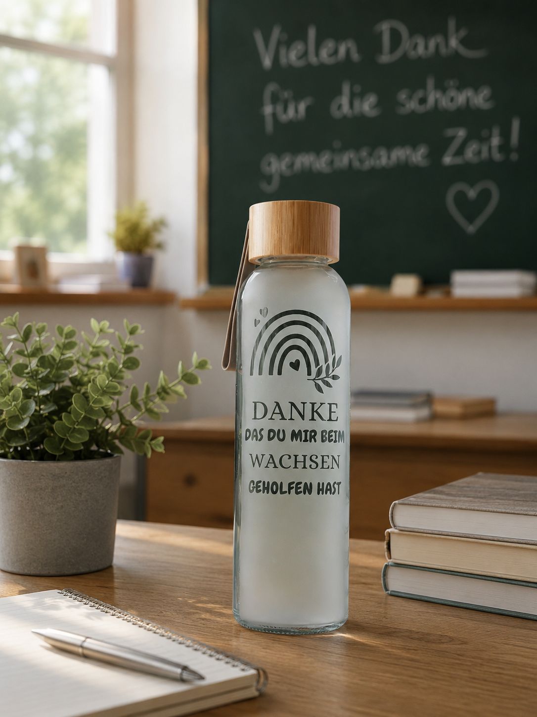 Trinkflasche mit Bambusdeckel