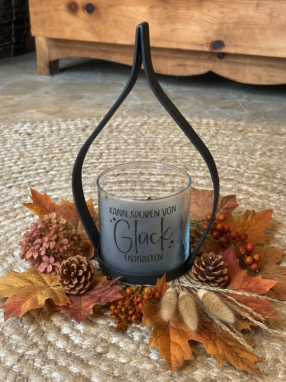 Windlicht ,,Glück,,