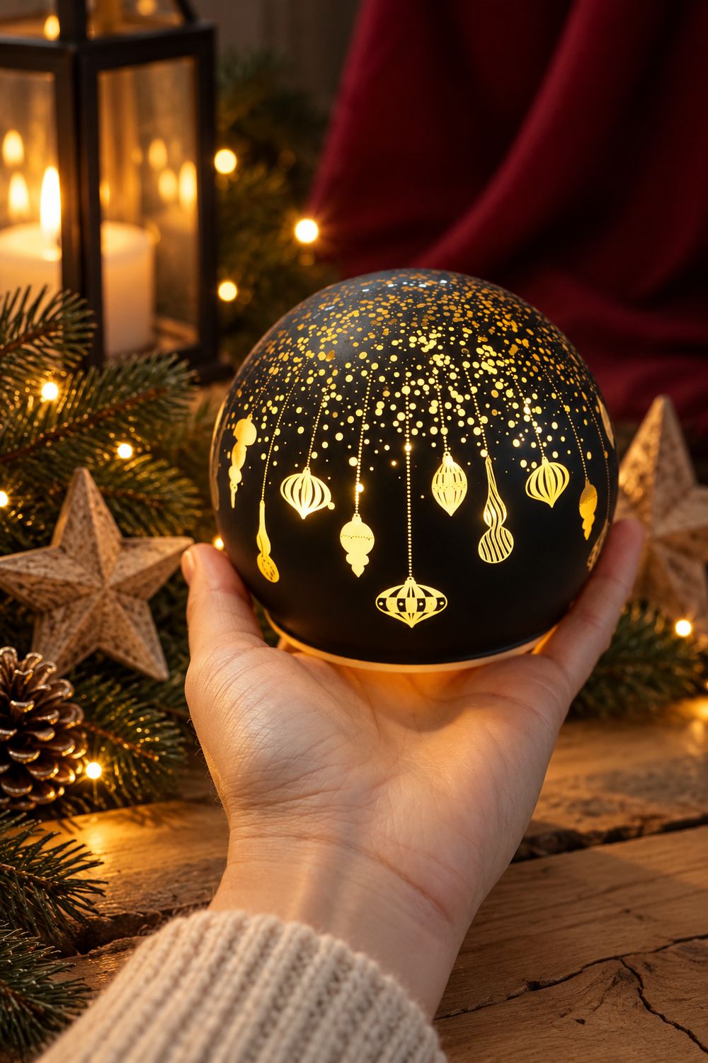 Lichterkugel ,,schwarz,,