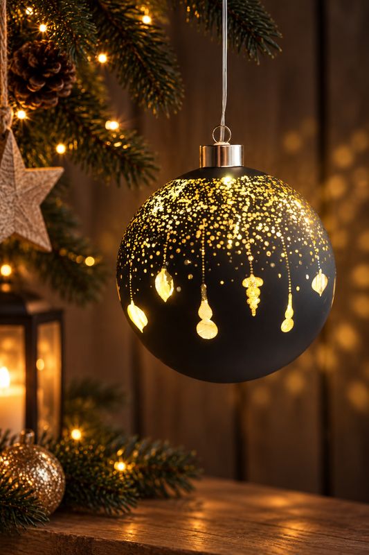 Christbaumkugel groß ,,schwarz,,