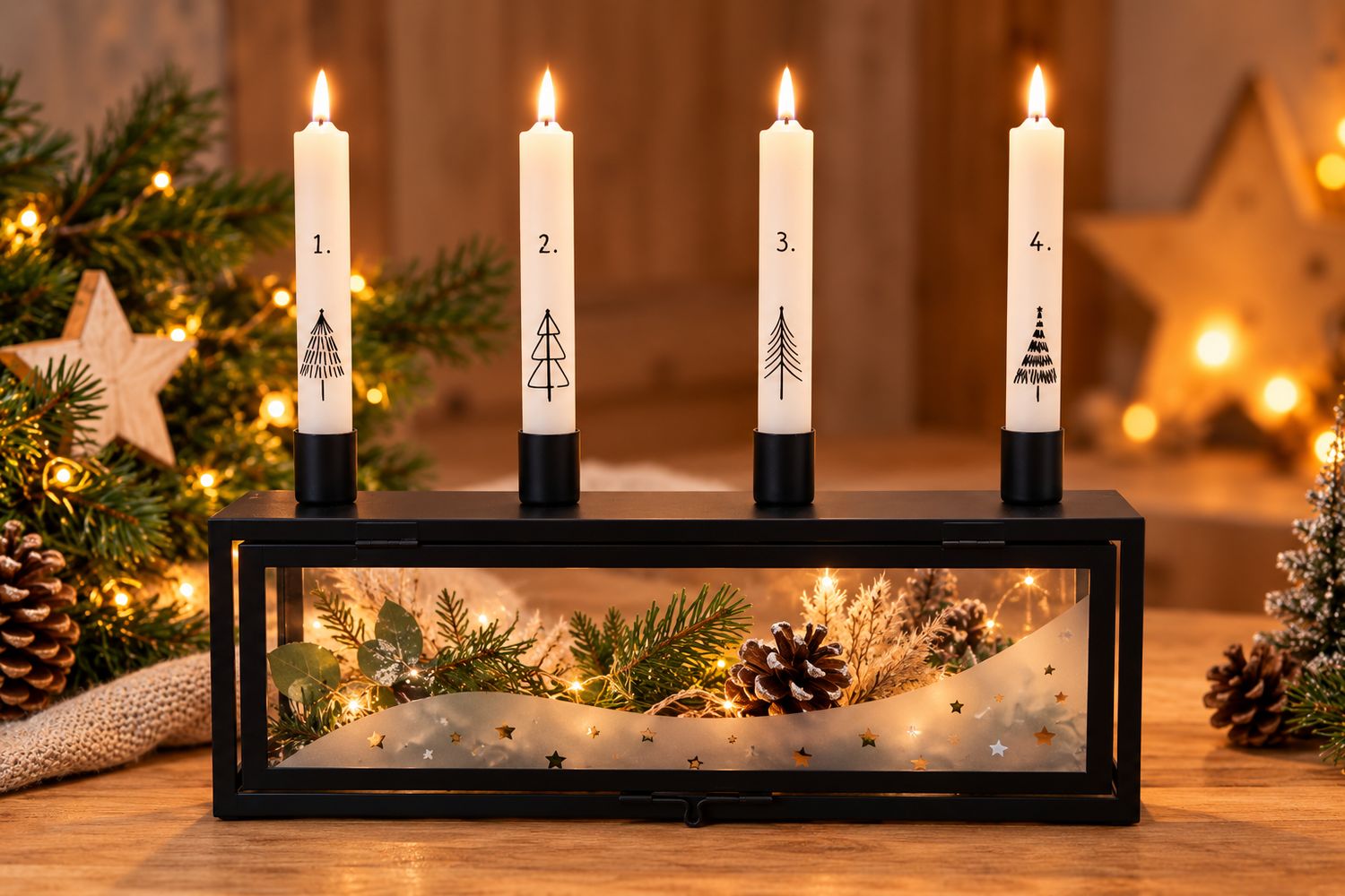Adventskranz Metall ,,Sterne,,