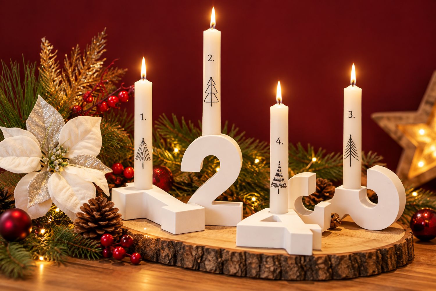 Adventskranz ,,Zahlen,,