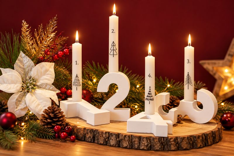 Adventskranz ,,Zahlen,,