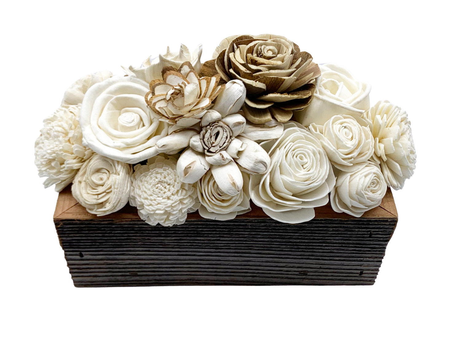 8 Small Sola Wood Flower Filled Boxes