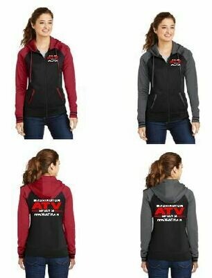 Ladies Varsity Fleece Full-Zip Hooded Jacket