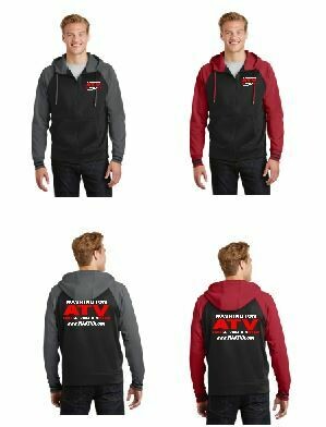 Mens Varsity Fleece Full-Zip Hooded Jacket