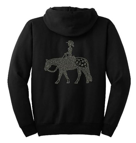 Hoodie with Female Rider on Appaloosa