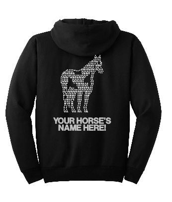Hoodie with Paint Horse Standing