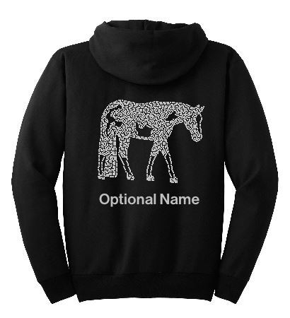Hoodie with Paint Horse Western