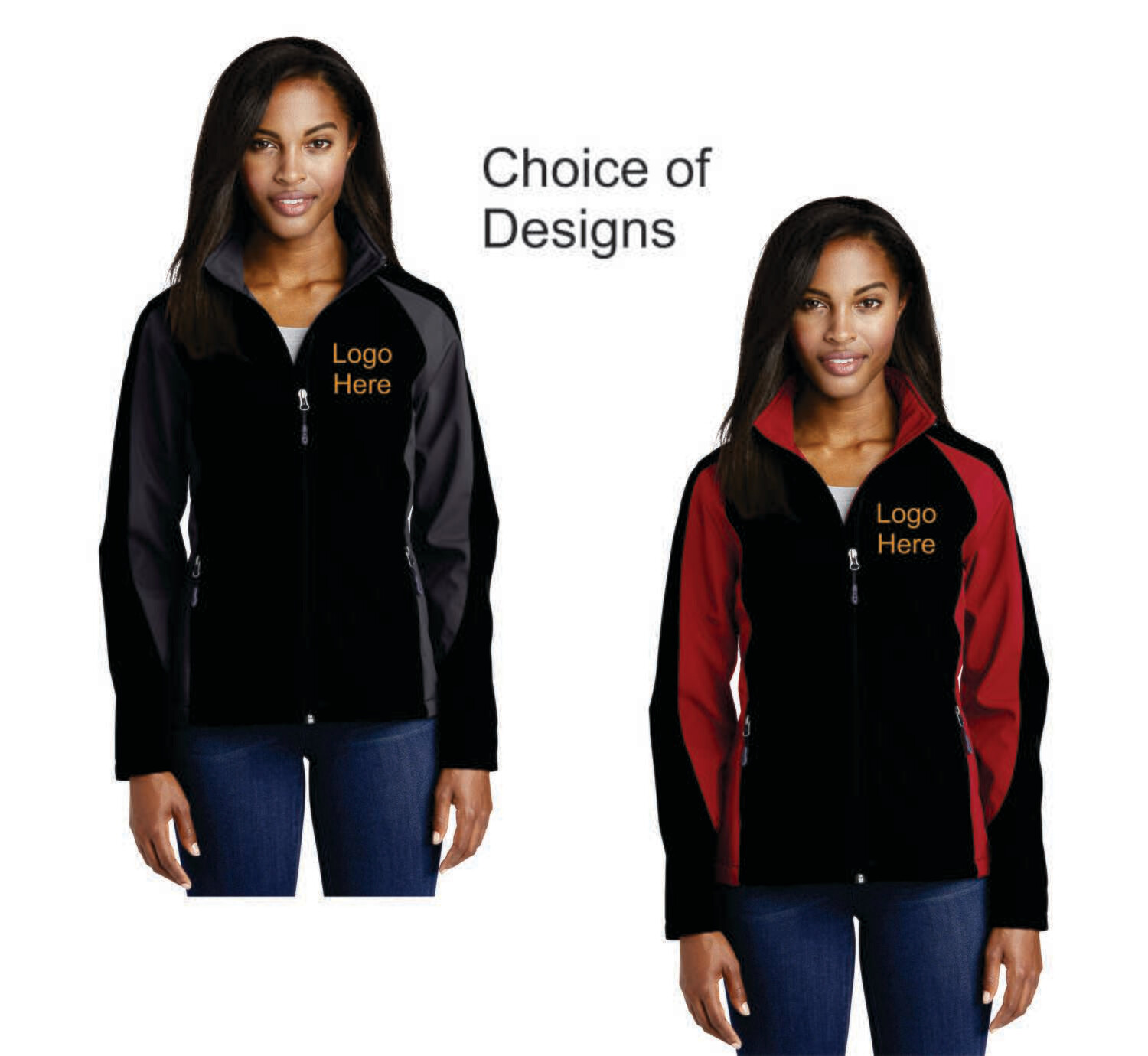 Ladies Soft Shell Jacket-Two Tone