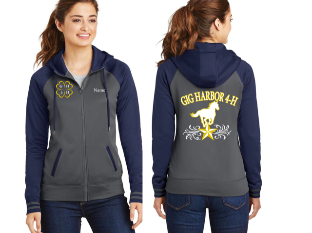 Ladies Varsity Fleece Full-Zip Hooded Jacket