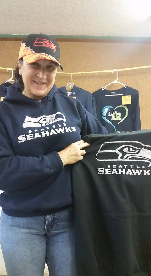 Ladies Glitter Hawk Sweatshirt
