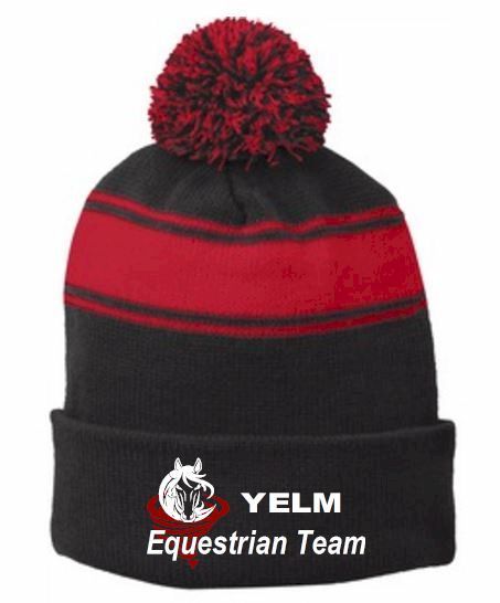 Sport-Tek® Stripe Pom Pom Beanie