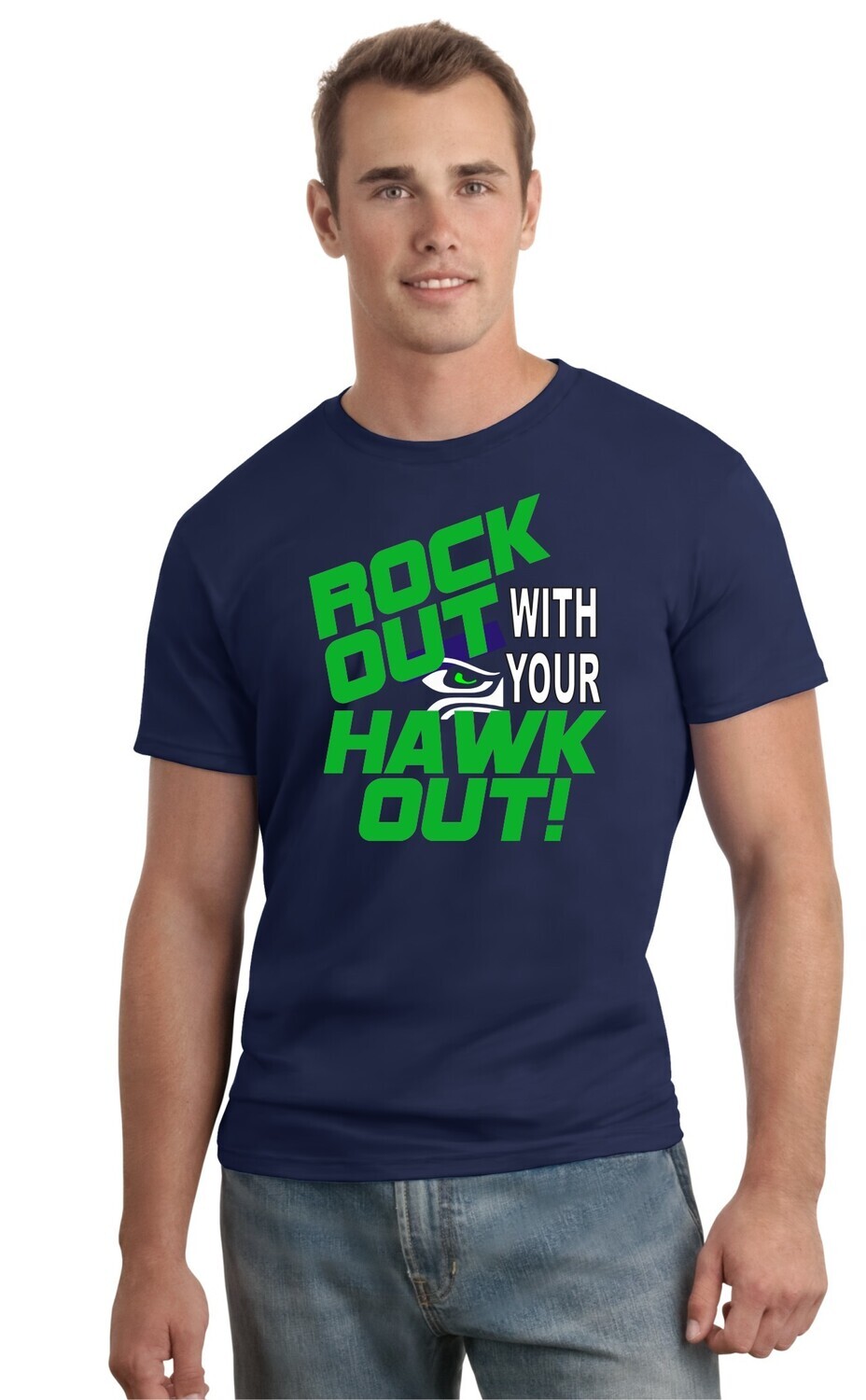 Mens Navy Rock Out Tee