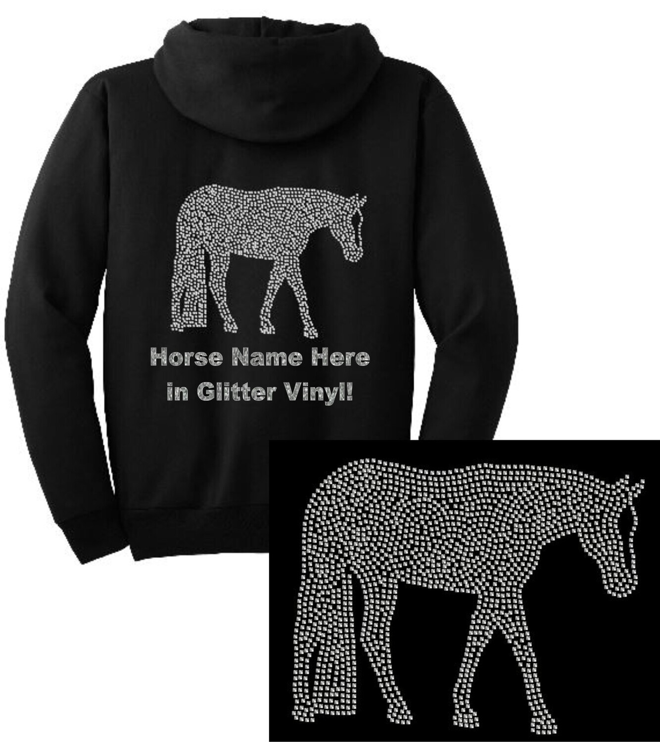 Hoodie with Quarter Horse