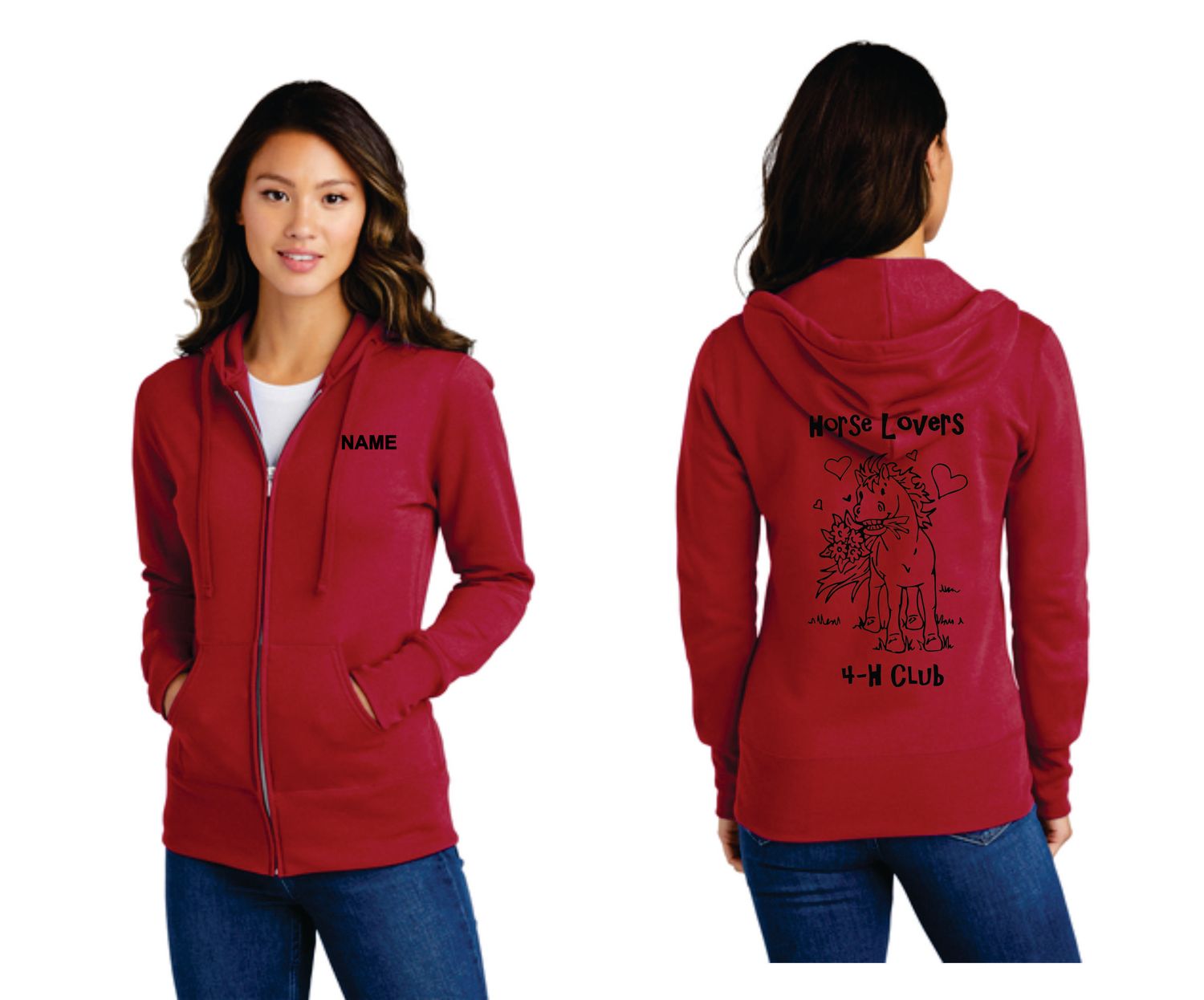 LADIES FULL ZIP FLEECE JACKET
