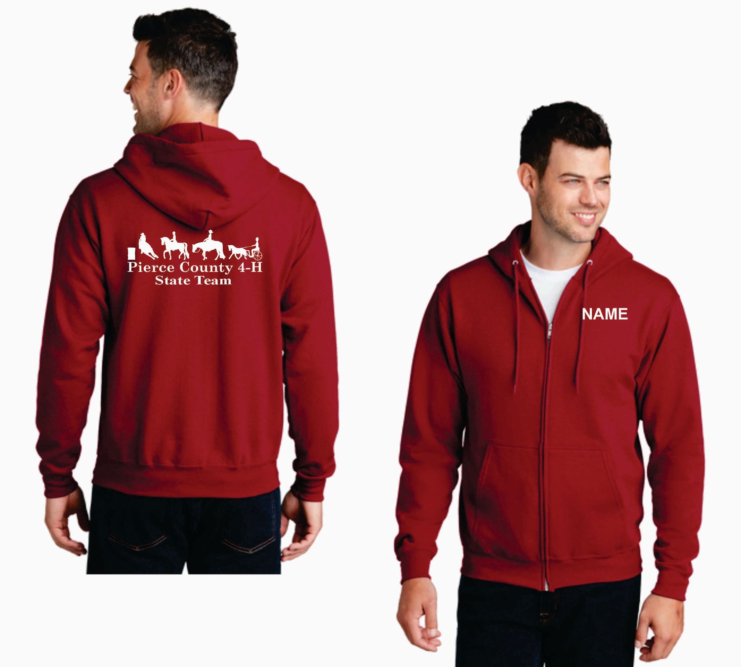 Mens Full Zip Hooded Sweatshirt
