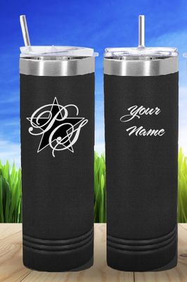 Laser Engraved Skinny Tumbler