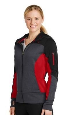 Ladies Tech Fleece Colorblock Full-Zip Hooded Jacket