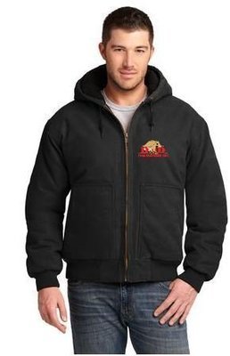 Washed Duck Cloth Insulated Hooded Work Jacket