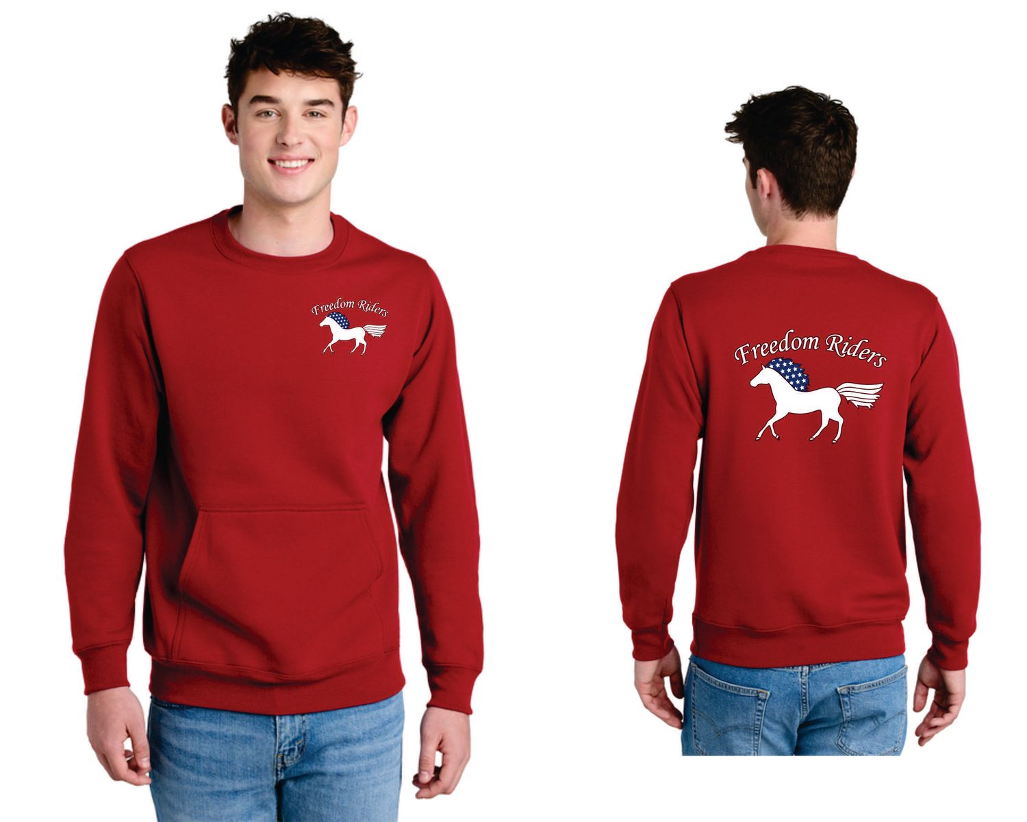 Unisex Pocket Crew Neck