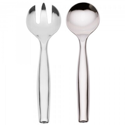Silver plastic serving spoon