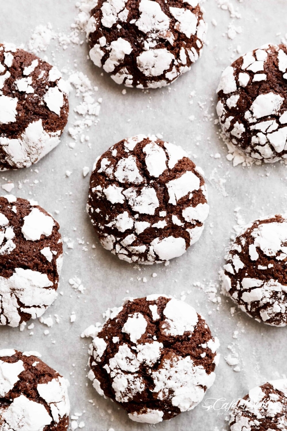 Fudgey Chocolate Crinkle Cookies