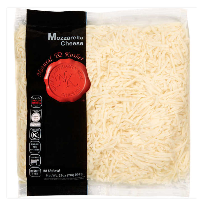 Shredded Mozzarella Part-Skim, 2lb, Passover