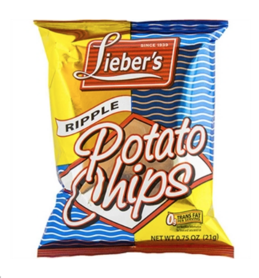 Lieber&#39;s Potato Chips, Passover  0.75 oz  10 pack